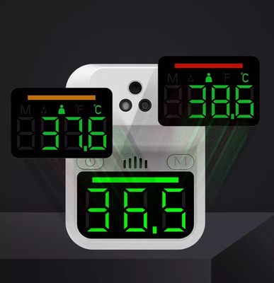 Bezkontaktowy cyfrowy termometr LED do montażu na ścianie Wyświetlacz na podczerwień z natychmiastowym odczytem na czole