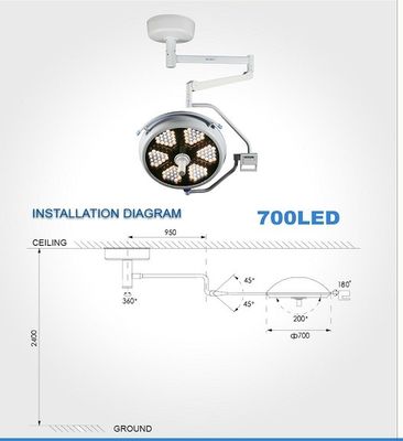 CE Sufitowa mała chirurgiczna lampa LED bezcieniowa 700 LED