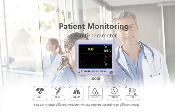 12-calowy wieloparametrowy monitor pacjenta ETCO2 SPO2 Monitor EKG Wieloparametrowy monitor OIOM