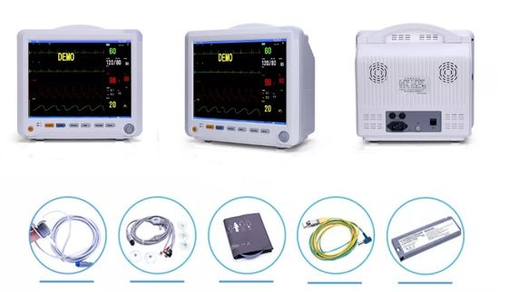 12-calowy wieloparametrowy monitor pacjenta ETCO2 SPO2 Monitor EKG Wieloparametrowy monitor OIOM